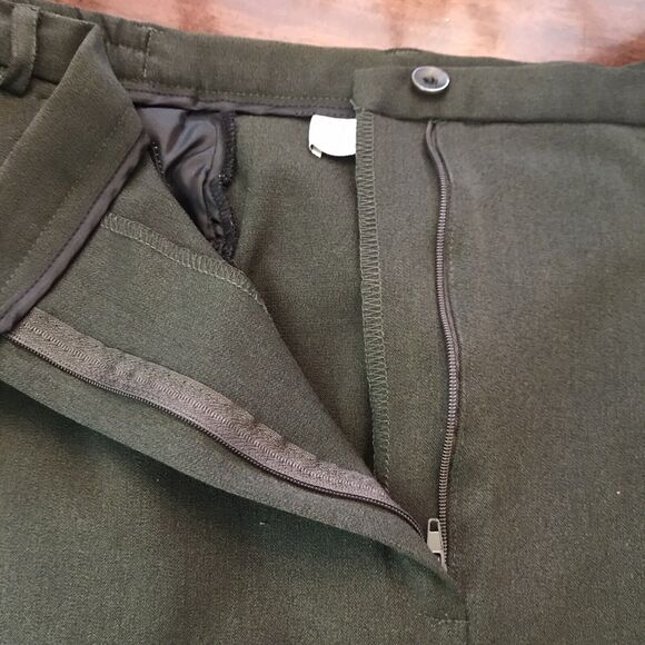 Vintage Maggie McNaughton Woman's Midi Green Skirt Side Pockets Long Slit 18W - Picture 5 of 16